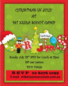 Mt Keira Scout Camp Christmas in July