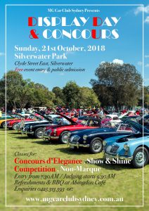 2018 MG Car Club Concours d'Elegance