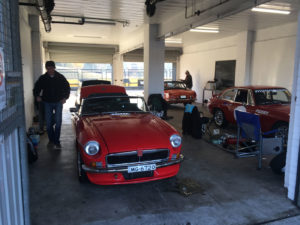 Peter Richards, Bob Baldwin in the MG Garage