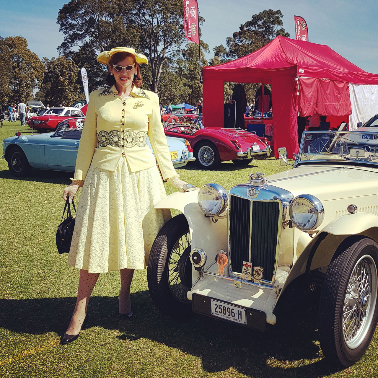 Dressed for the MGs at the 2019 All British Day