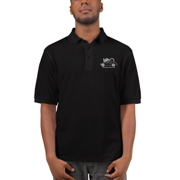 Men's 100 year MGBGT Polo Black & Navy