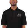 Men's 100 year Y-Type Polo Black & Navy - Image 2
