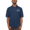 Men's 100 year MGTF Polo Black & Navy - Image 4
