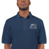 Men's 100 year Y-Type Polo Black & Navy - Image 4