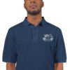 Men's 100 year MG 4 Polo Black & Navy - Image 3