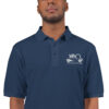 Men's 100 year MGTF Polo Black & Navy - Image 3