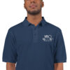 Men's 100 year MGA Polo Black & Navy - Image 3