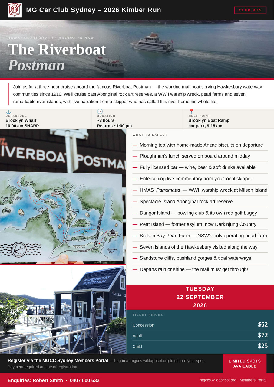 MG Riverboat Postman